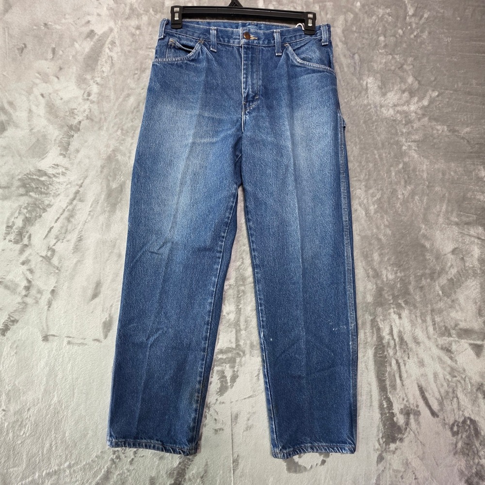 Dickies Mens Relaxed Fit Carpenter Jeans Blue Denim Work Pants 32x30 W241AF9